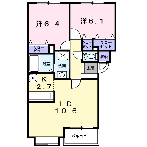 カーサ・ソレアード301間取図