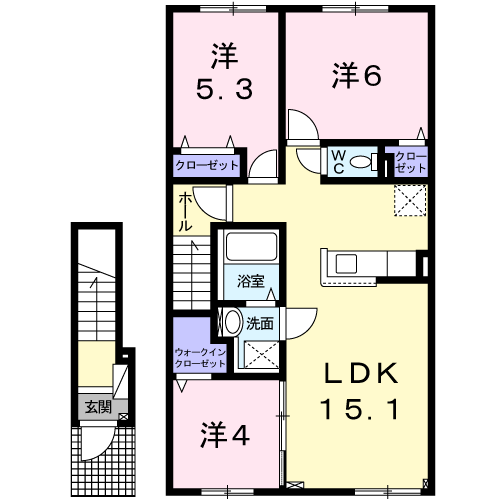 プルミエ　Ⅰ２０３間取図