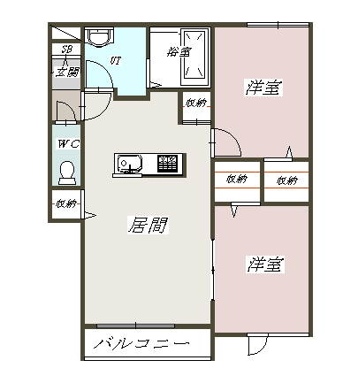 クレジスト宮下通EAST201間取図