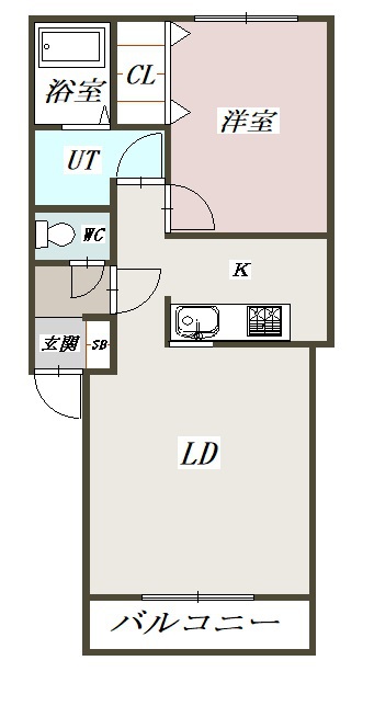 ＢＲＵＮ　ＣＵＢＥⅡ１０２間取図