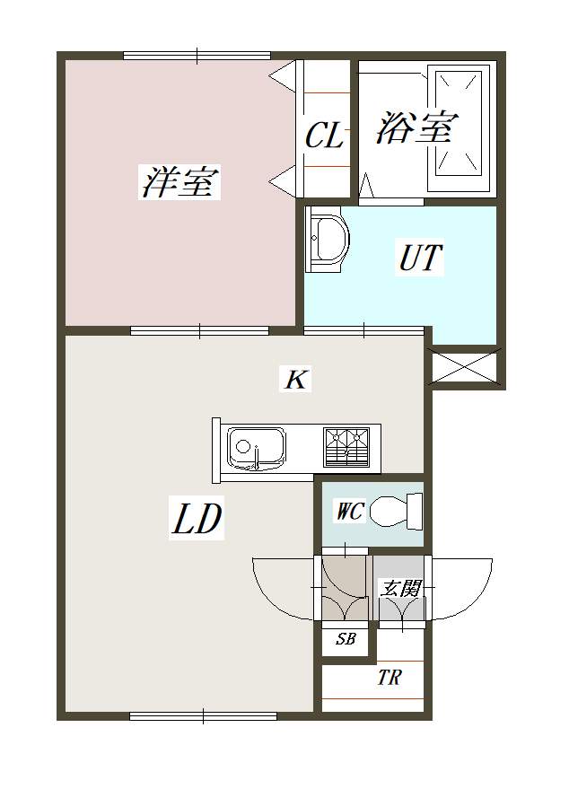 LANA B棟203間取図