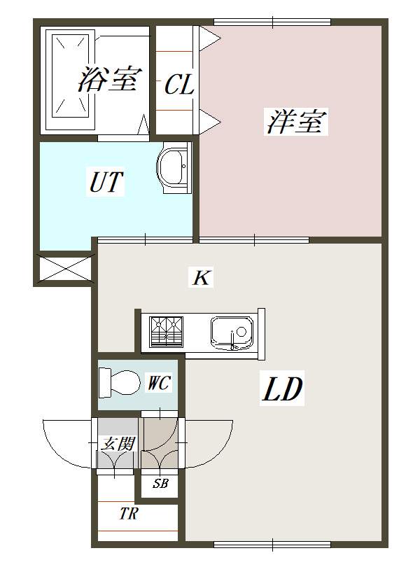 ＬＡＮＡ　Ｂ棟１０２間取図
