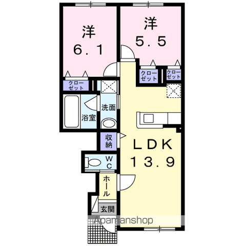 メビウス105間取図
