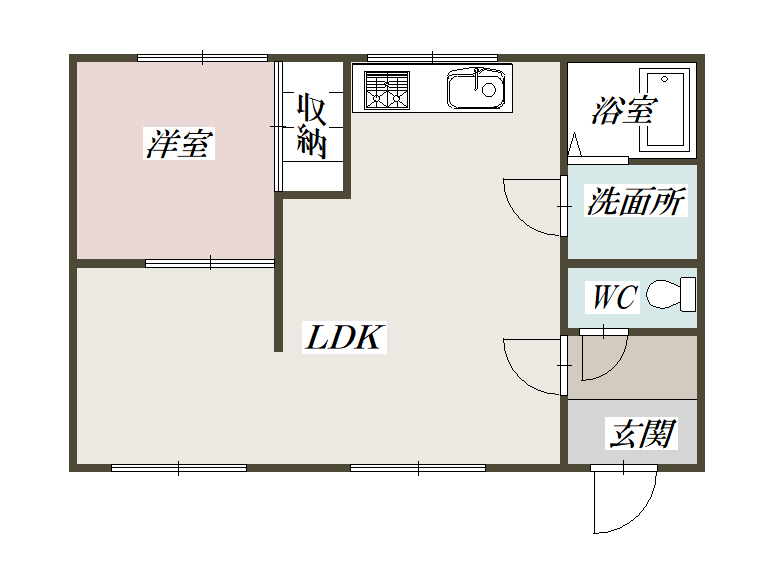 ソレイユ103間取図