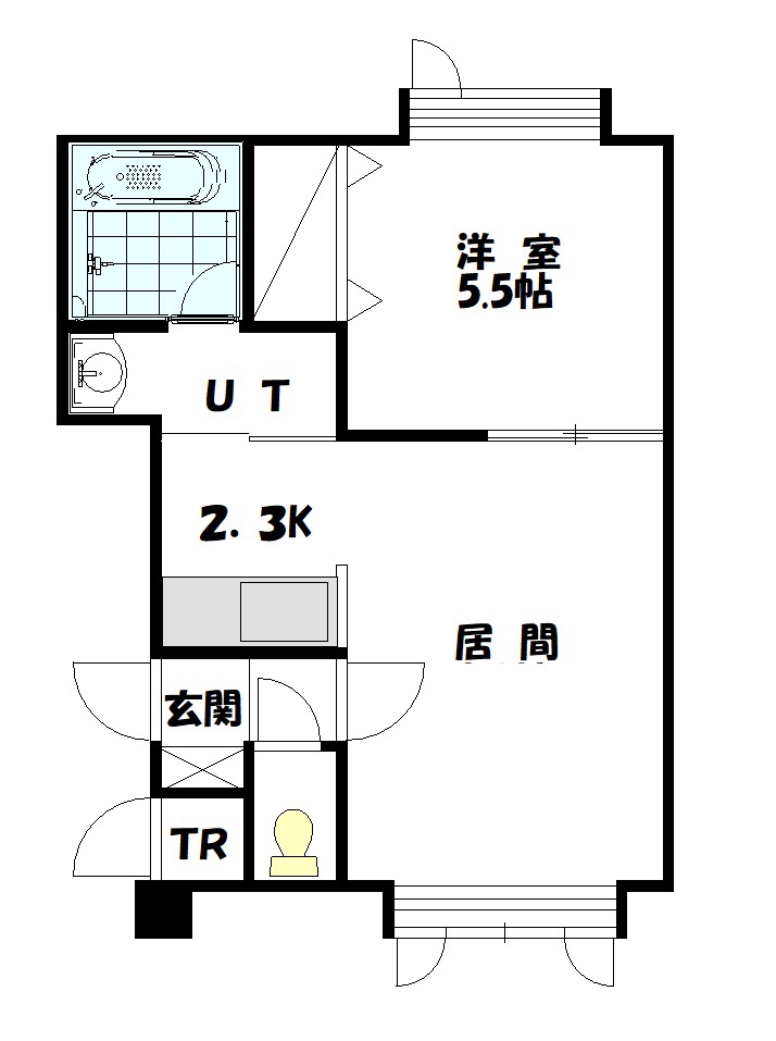 スカイハイツ南Ａ２０５間取図