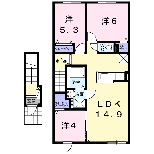 グランデュオ　タカス２０４間取図