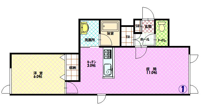 ガーデンヒルズ201間取図