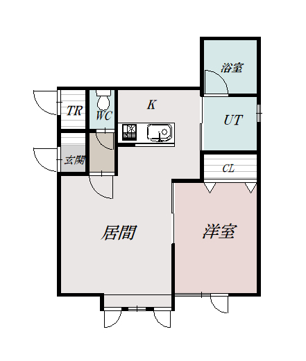 ファーストスター富良野２０３間取図