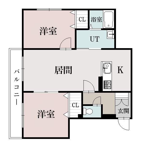クレストパレス３０２間取図