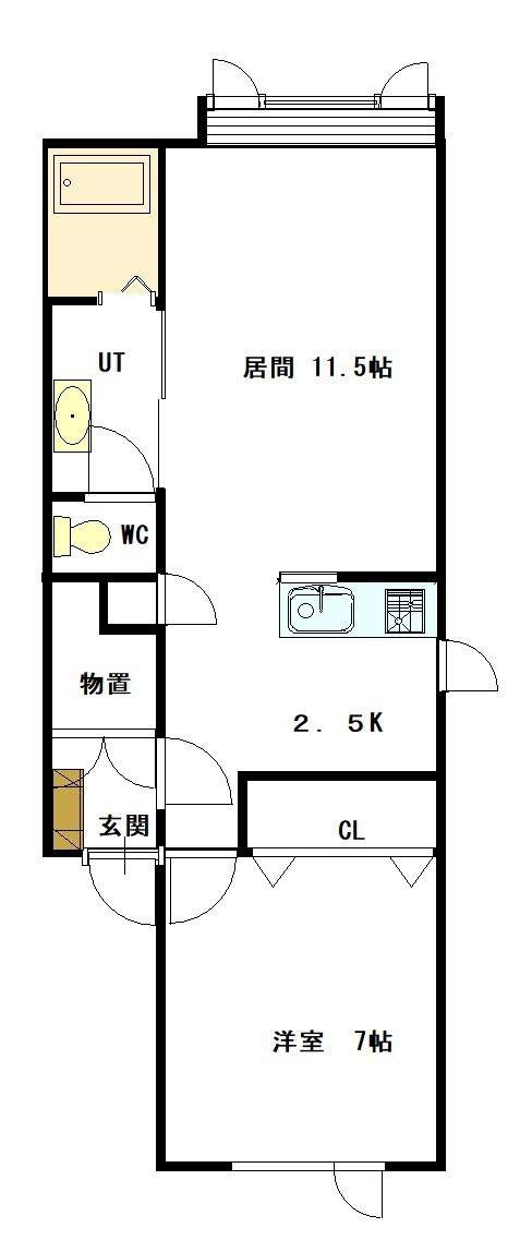 ｄｉａｒ　ｌｉｆｅ　８条202間取図