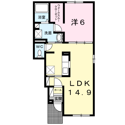 スマイル　ハウス１０２間取図