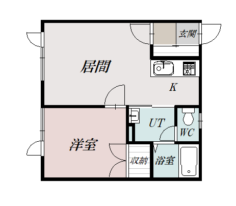 クリア忠和203間取図