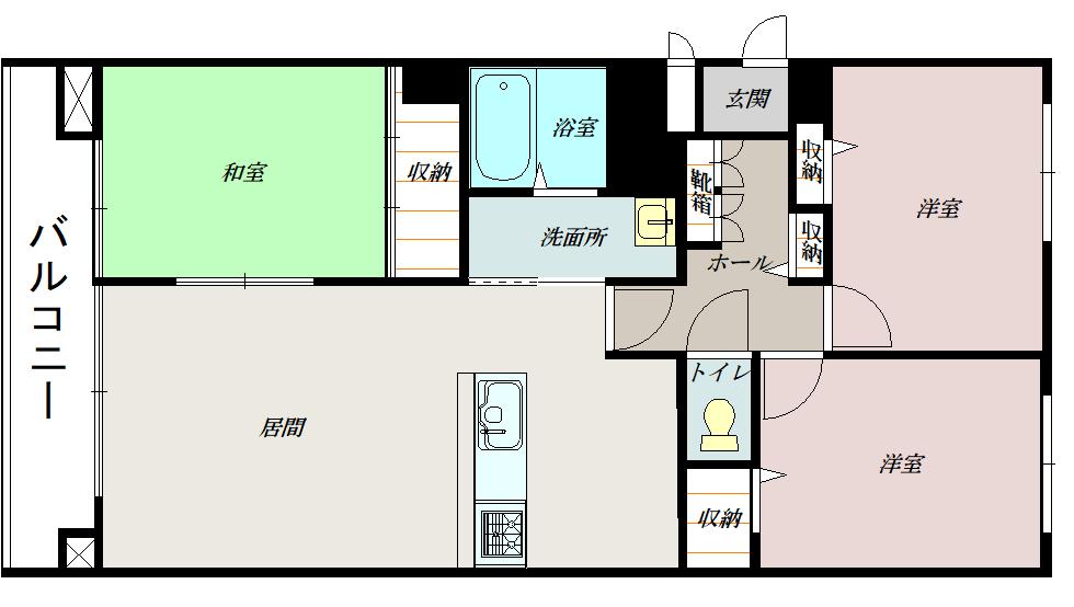 リーセント１条通Ｃ７０６間取図