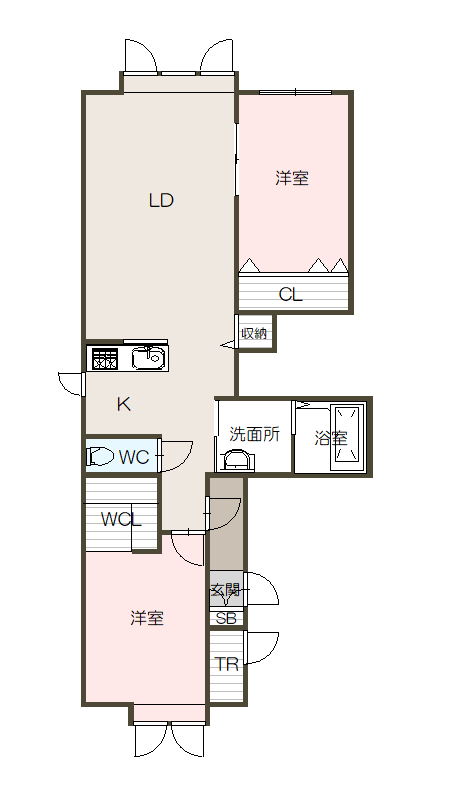 メゾン・ド・ルシャⅡ２０１間取図