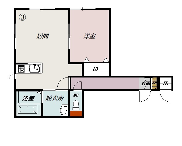 Ｌａ　ｃｌａｉｒ２３203間取図