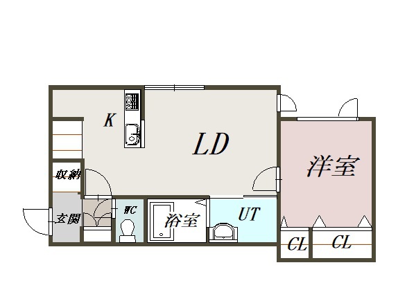PrendreⅡ(プランドール)203間取図