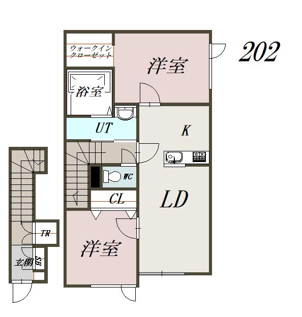 ＰｒｅｎｄｒｅⅠ（プランドール）２０２間取図