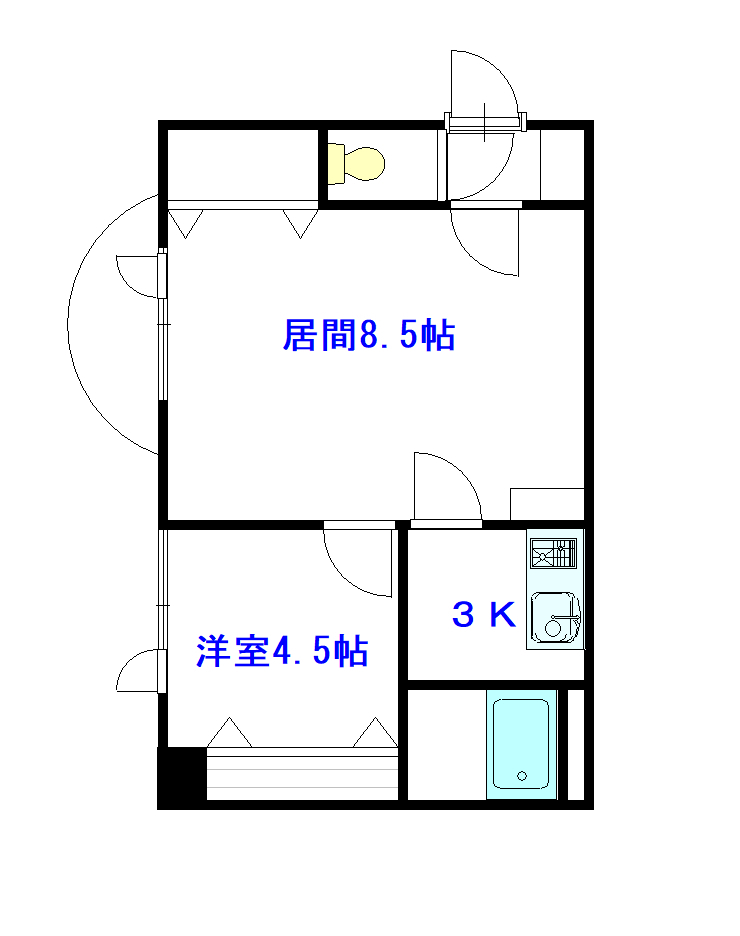 ダイメックス旭川４条ビル８０２間取図
