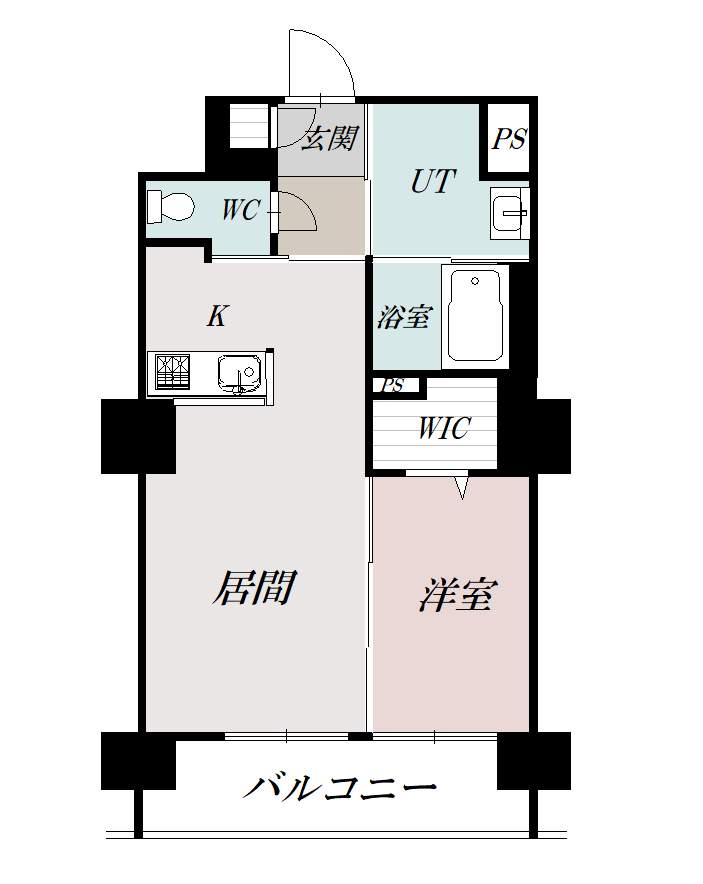 デュオサンテ旭川北彩都７０３間取図