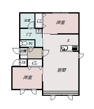 リリーヒルⅡ２０３間取図