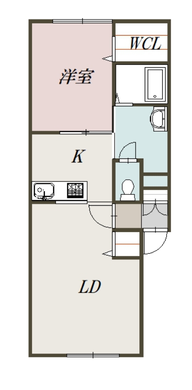 ルラーシェ大町Ｂ２０１間取図