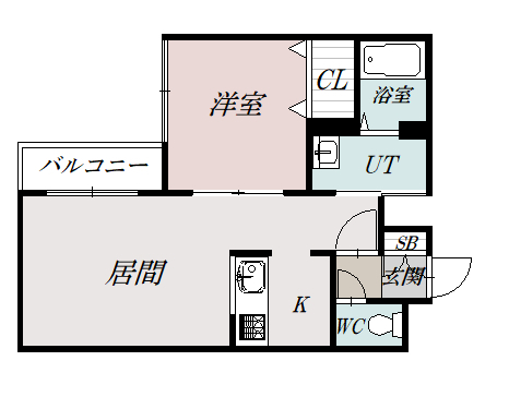 クレストパレス１条通３０３間取図