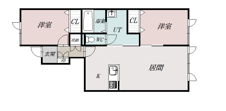 ＳＭＩＬＥ　Ｂ１０２間取図
