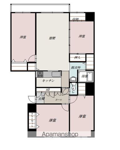 シャンノール緑道701間取図