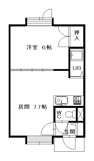 ハイツYOUトピア202間取図
