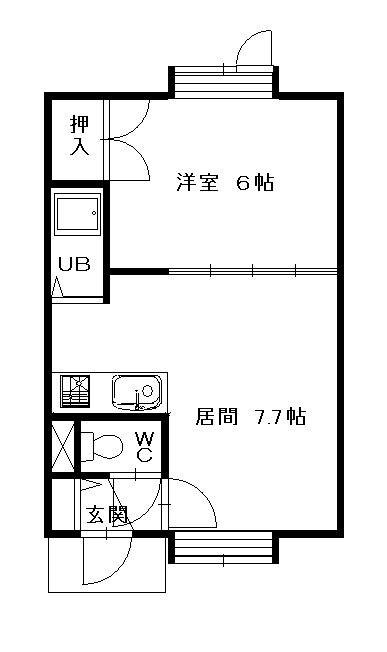 ハイツYOUトピア206間取図