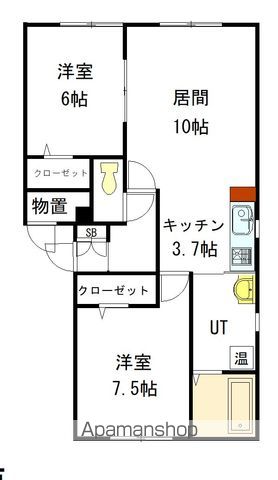 アビーロード花咲Ｃ12間取図
