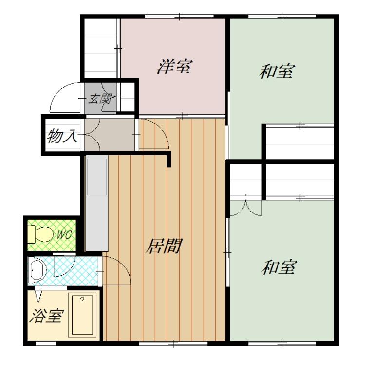 春光2.3ハイツ135間取図