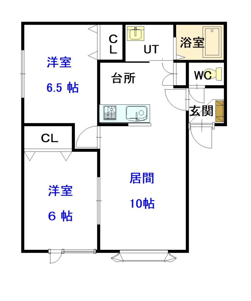 シーガル１１０・１１０１間取図