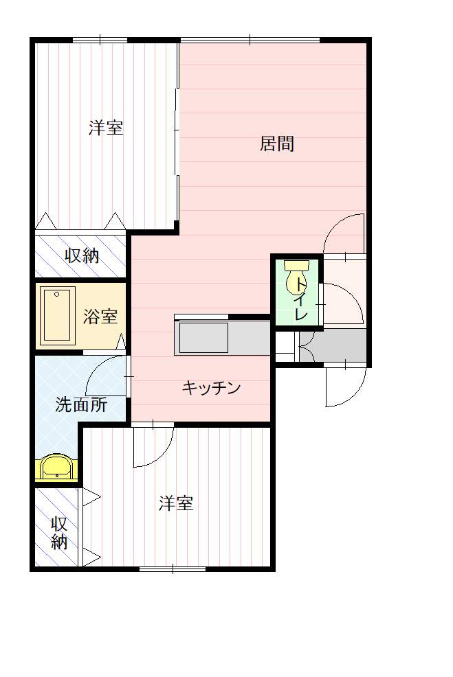マンションＬｕｐｏ２Ｆ１間取図
