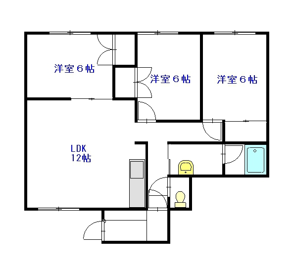 コーポ藤102間取図