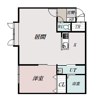 エクレールＢ２０２間取図