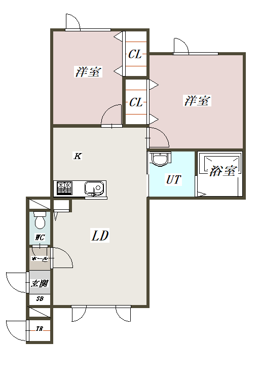 Ｃアザラシ１０２間取図