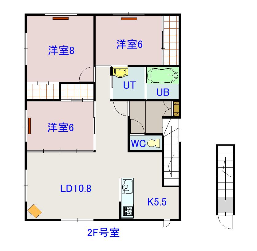 大空ハイツ2F間取図