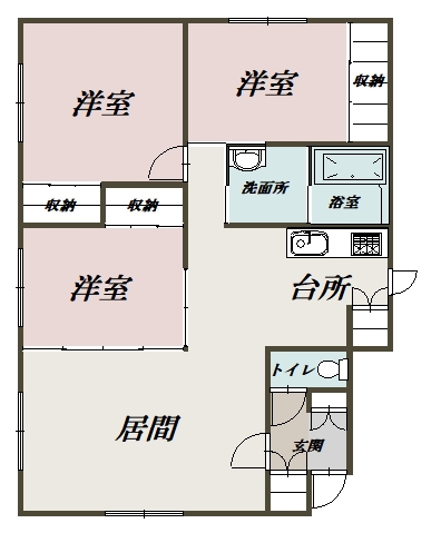 大空ハイツ1F間取図