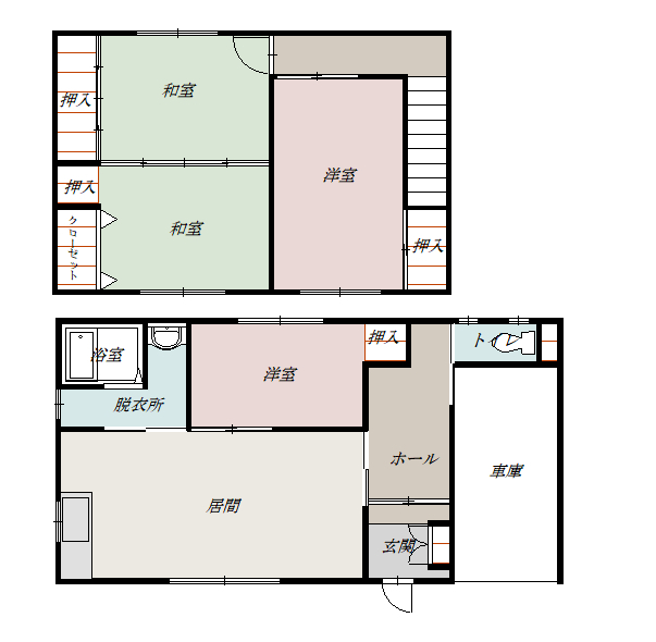 神居４－１６貸家ｚｚｚ間取図