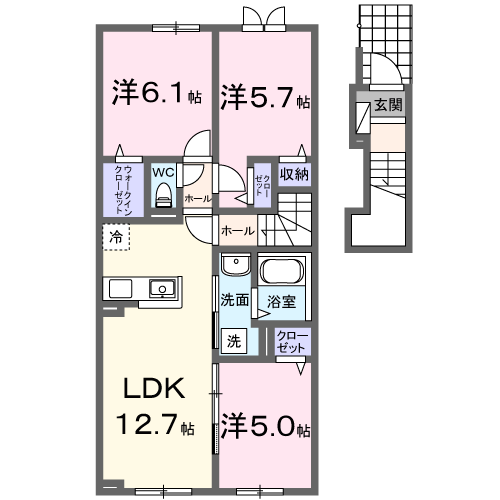モンターニャⅡ２０２間取図