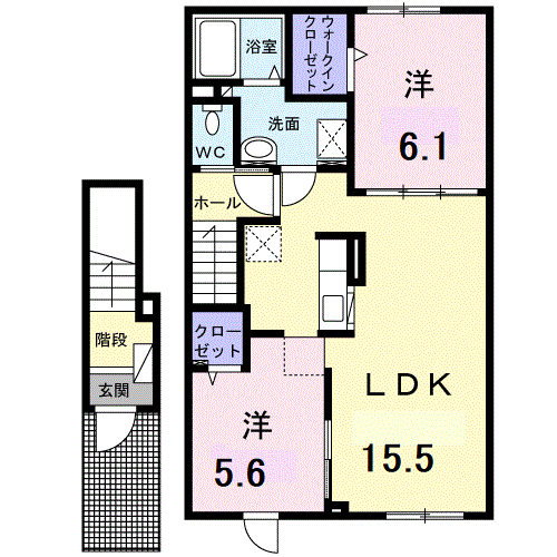 トアリスⅡ203間取図