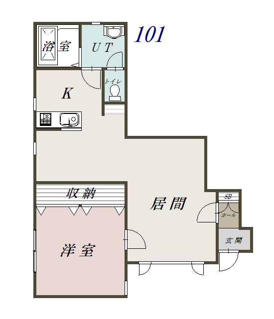 メリットコスモ１０１間取図