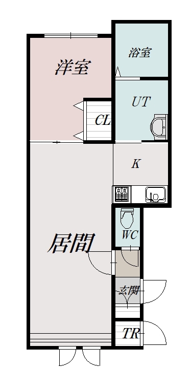 カーサクオーレ滝川２０３間取図