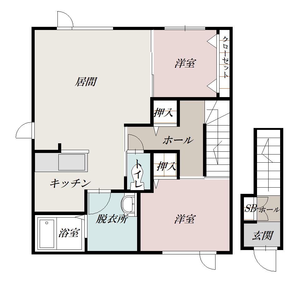 Ｓｕｃｒｅ（シュクレ）２０２間取図
