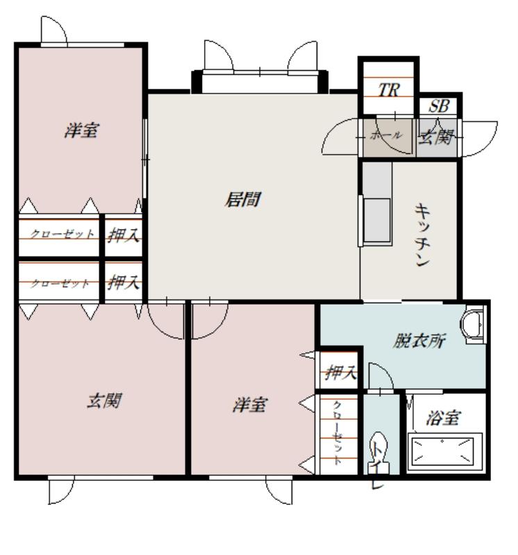 ヴィラクリスタルⅢ１０７間取図