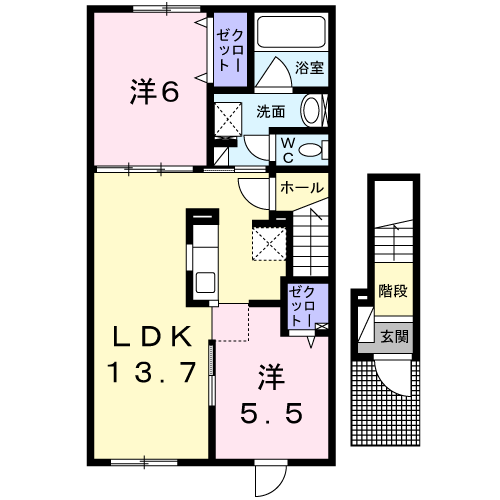 Ｌａ　Ｌｕｃｅ・Ｋ201間取図