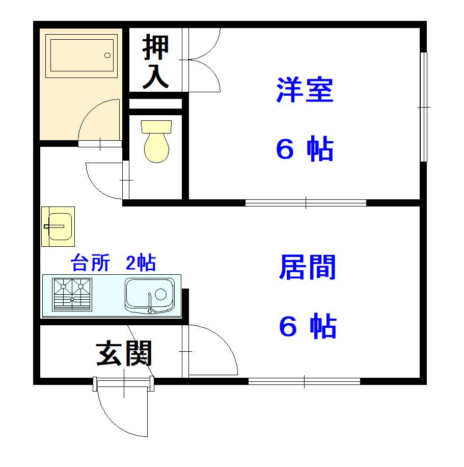 コーポAYA103間取図