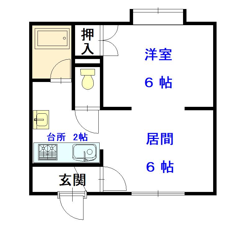 コーポAYA102間取図