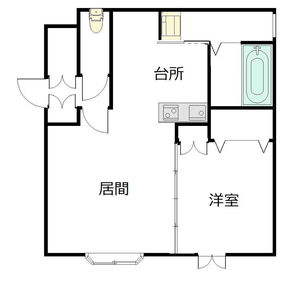 ボックスA105間取図